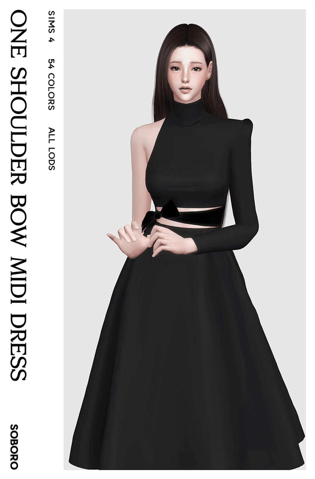Галерея мода Платье One Shoulder Bow Midi Dress #1